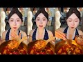 ASMR MUKBANG Korean Spicy Seafood Noodles Hot Pot &amp; Giant Ladle Eating Sounds