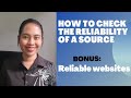 How to know if a source is credible and reliable  online sources