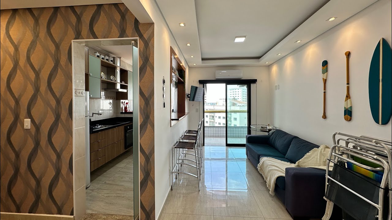 Apartamento MOBILIADO com 1 suíte à venda, 51 m² por R$ 355.000 - Caiçara - Praia Grande/SP