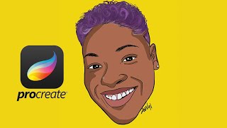 How to Cartoon Yourself - Speed Art on Ipad Pro (ProCreate)
