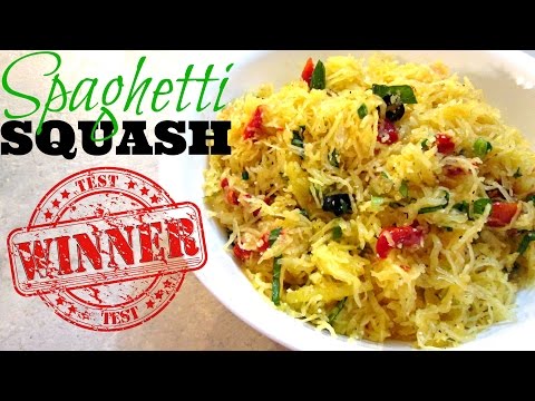 Spaghetti Squash Pasta - Baked Spaghetti Squash Recipe - PoorMansGourmet