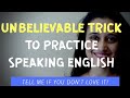 Perfect demo of the technique of improving spoken English with music in ears