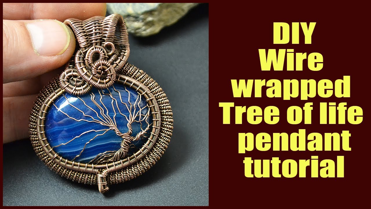 DIY, wire wrapped tree of life pendant tutorial free. jewelry step by ...