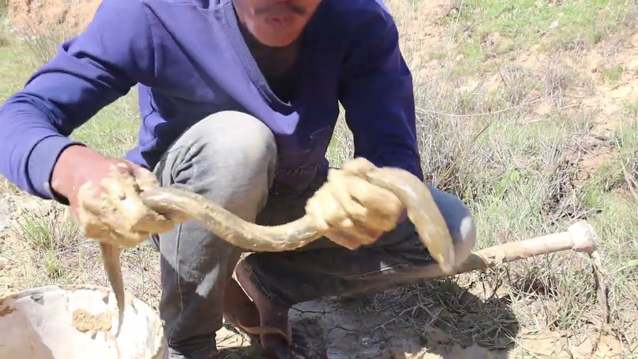 Amazing man catching Eels at fields