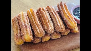 Crispy and soft homemade churros