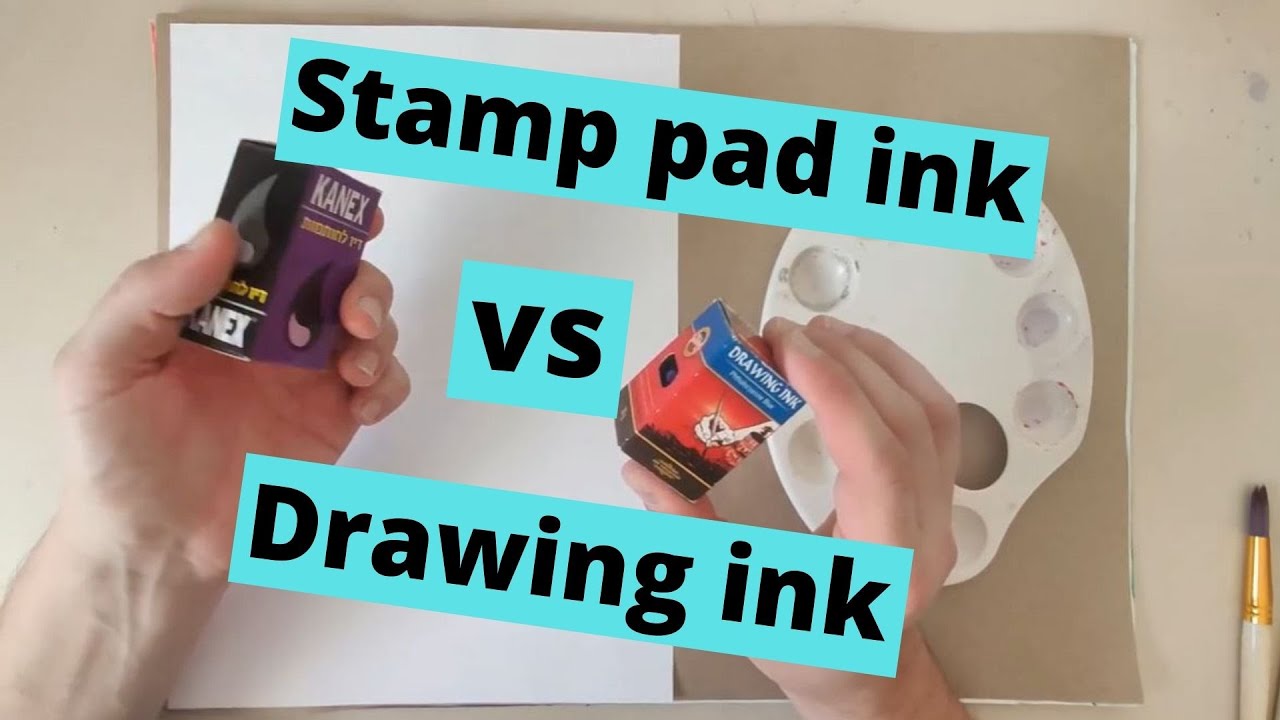 Stamp pad ink VS drawing ink YouTube