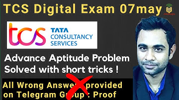 TCS Digital 07 May 2022 Advance Aptitude Problems | TCS Digital Aptitude Questions Solved