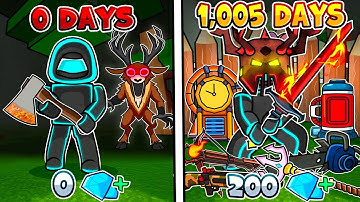 Surviving 1,000 Days In Roblox 99 Nights In The Forest