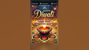 Happy Diwali Special Coding Using HTML and CSS #happydiwali #special #coding