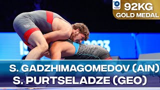 Gold Medal • GR 92Kg • Saipula GADZHIMAGOMEDOV (AIN) vs. Saba PURTSELADZE (GEO)