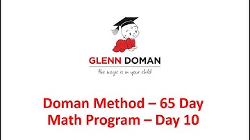 Glenn Doman 65 Day Math Program - Day 10 (Numbers 11 to 20)