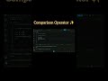 JavaScript Comparison Operators Explained 🔥 #viral #tech #shorts