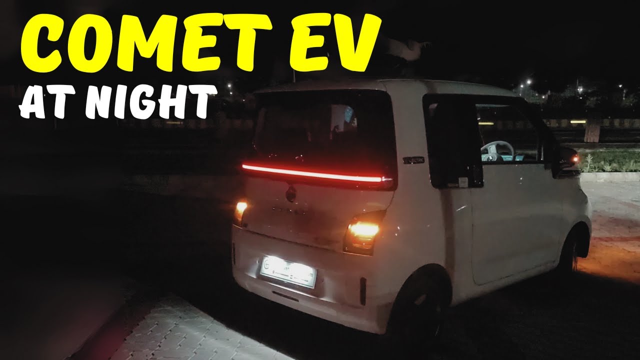 🌙 MG Comet EV Night View – Interior & Exterior!