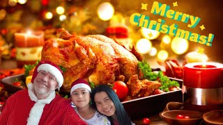 อาหารในวันฉลองคริสต์มาส Merry Christmas Xmas Lunch Dec 25th 2023