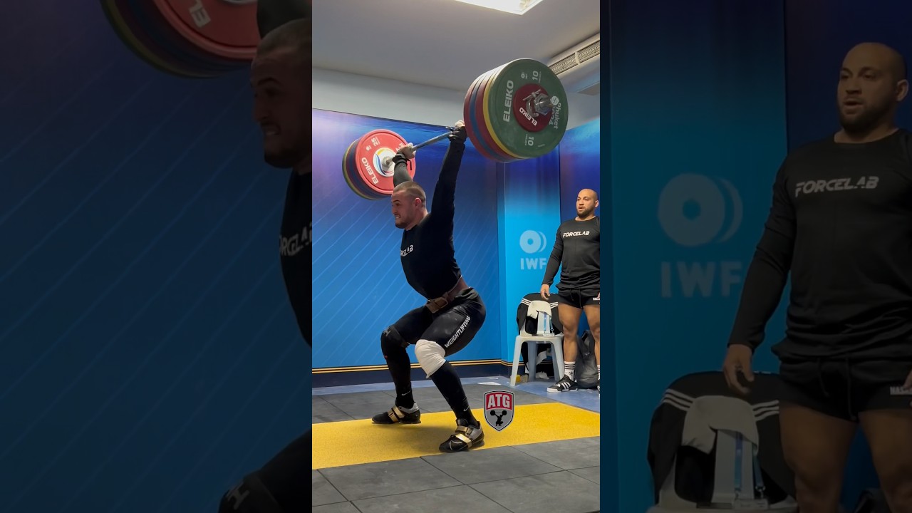 19 y/o Karlos Nasar (89kg 🇧🇬) 220kg / 485lbs Clean & Power Jerk! 