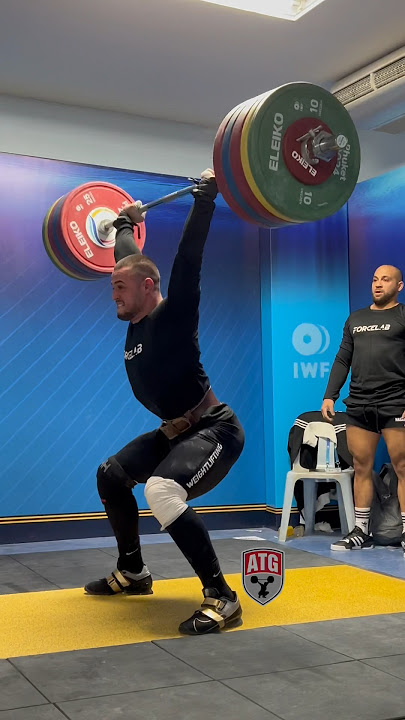 19 y/o Karlos Nasar (89kg 🇧🇬) 220kg / 485lbs Clean & Power Jerk! #weightlifting