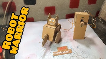 How to make robot with  dc motor | make Robot warrior with cardboard
