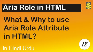 Aria-Role Attribute in HTML in Hindi/Urdu