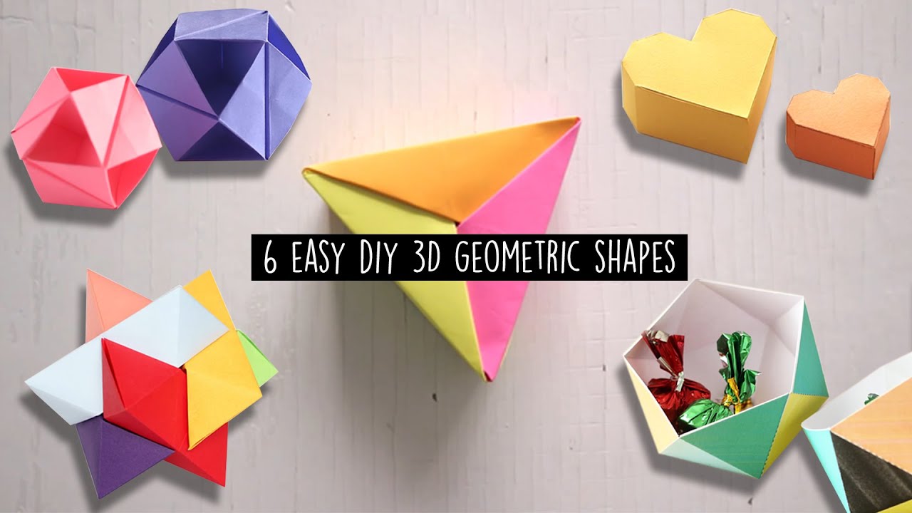 6 Easy Diy 3D Geometric shapes - Crafts Road