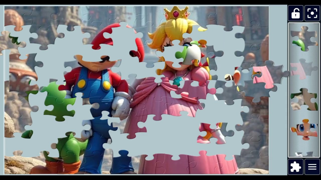 *Mario & Peach in Cyber Castle*#Mario #Peach #Yoshi #Cyberpunk 🚀👸👾@puzzlemaster1034 