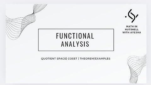 Quotient space | Coset | If S is a closed subspace of a normed Space N then prove N/S is also normed