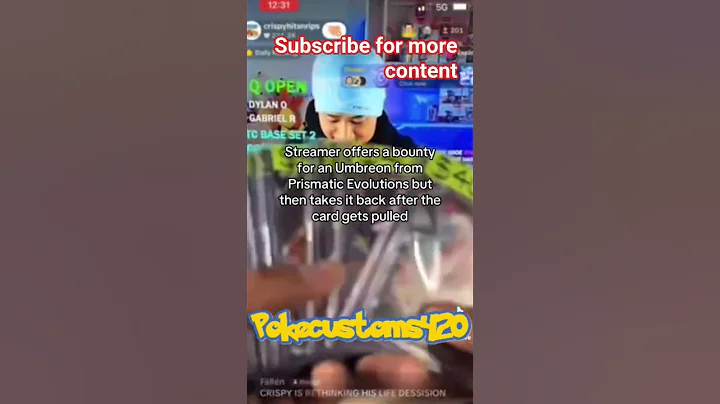 TikTok streamer (CrispyHitsnRips) refuses to pay bounty after viewer hit the Umbreon SIR#fyp#shorts