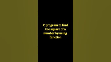 C program to find the square of a number by using function #itzrafiq #coding #seba #cprogramming