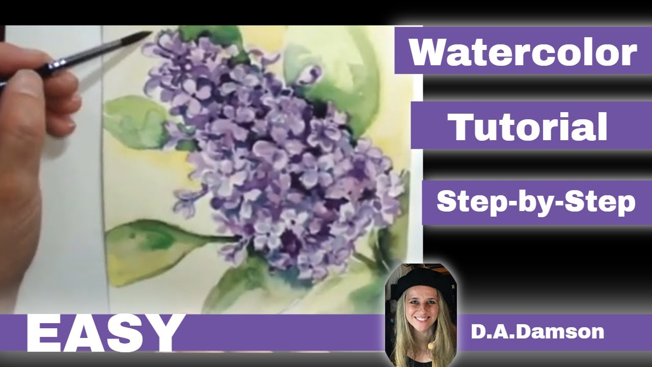How To Paint a Lilac Watercolor Florals Tutorial YouTube