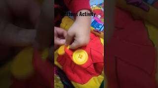 how to teach a kid to close buttons|| Toddler Activity || #viral #ytshorts
