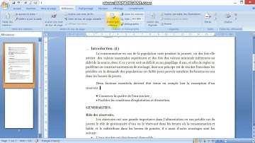 comment créer une liste de références bibliographiques automatique dans Word