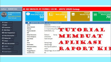 🔴Tutorial Membuat Aplikasi RAPORT K13 FULL Part 1
