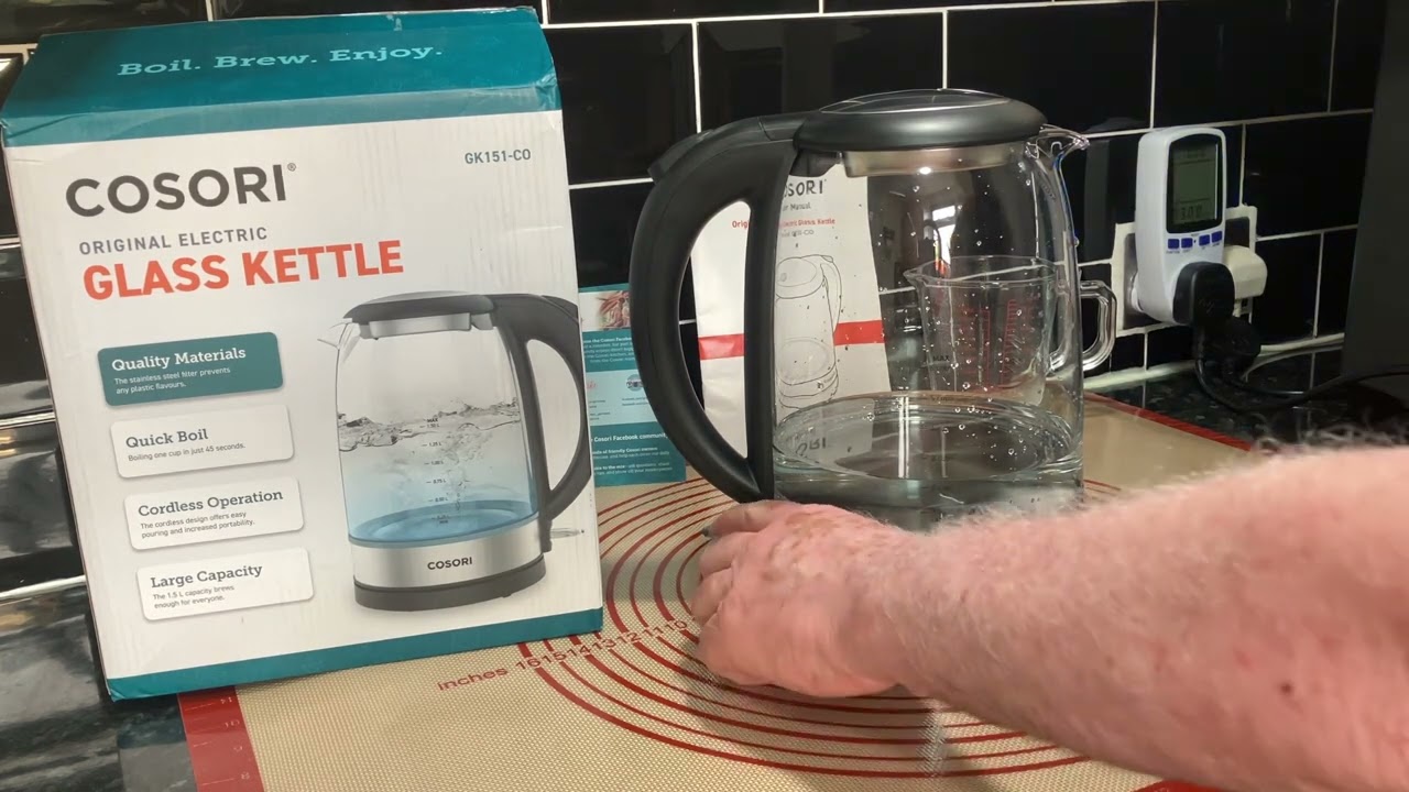 Cosori Glass Kettle GK151-CO boil times and power usage 