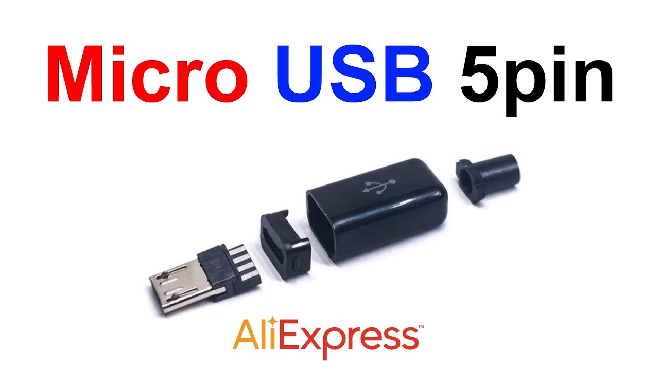 Обзор Коннектора Микро USB (разъем папа) Micro USB 5pin AliExpress .