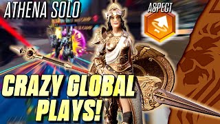 CRAZY GLOBAL PLAYS W/ATHENA SOLO ASPECT! SMITE 2