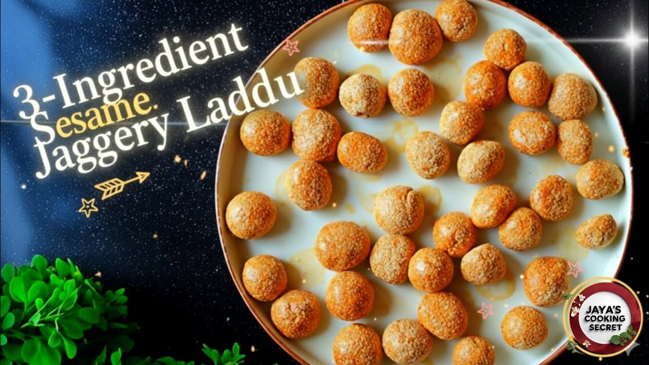 3-Ingredient Sesame Jaggery Laddu | Easy 10-Min Recipe! Quick Indian Treat | calcium enreached