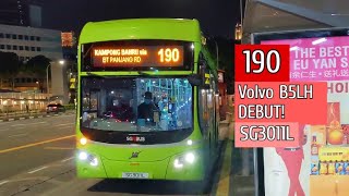 [DEBUT] Volvo B5LH on Bus 190 (SG3011L)