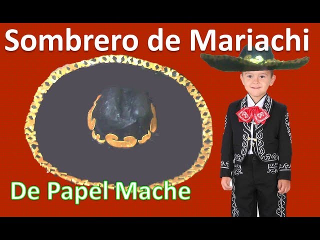 sensación franja Recogiendo hojas COMO HACER UN SOMBRERO | SOMBRERO CHARRO | MARIACHI | RECICLAJE LMI -  YouTube