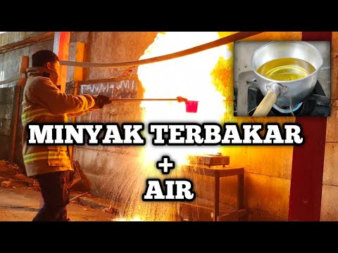 Minyak Terbakar + Air | Eksperimen