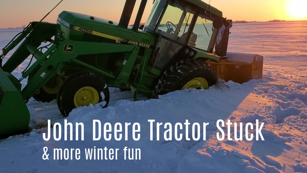John Deere Tractor Stuck in the Snow YouTube