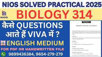 nios class 12 biology practical file 2025| |nios biology solved practical file class 12|