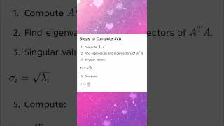 MA25C07 UNIT 1 singularvalue decomposition,applications, pseudo inverse,least square approximations.