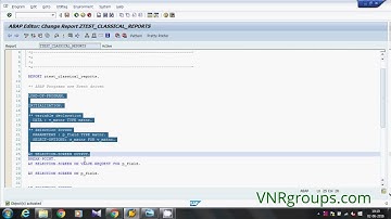 SAP ABAP Tutorial - Classical Interactive Reports and Events