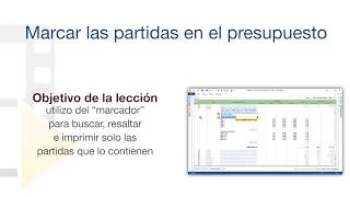 Celebrity Tutorial de PriMus - Marcar las partidas en el presupuesto - ACCA software Wealth