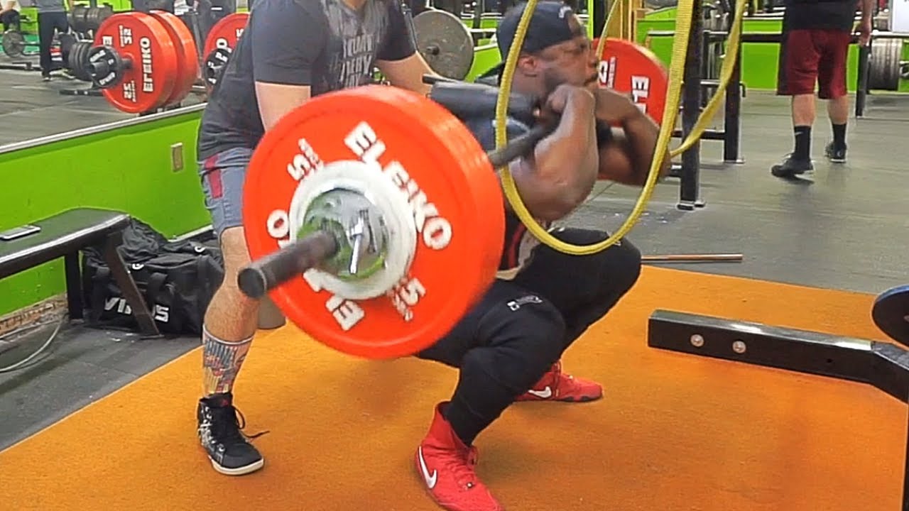 731 Lb SSB Front Squat 440 Lb x 6 Paused Bench Press BOB 4 Prep 9