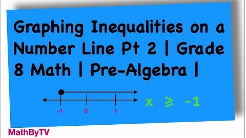Graphing Inequalities on a Number Line Part 2 | Grade 8 Math | Pre-Algebra |