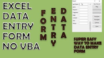 SUPER EASY Excel Data Entry Form (NO VBA) |Data Entry Kaise Kare | Top Tech with Waqas