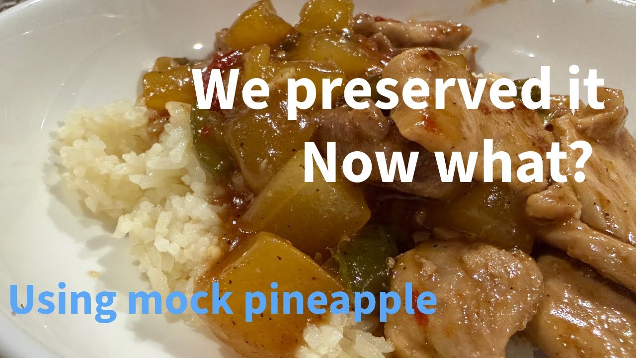 Используя то, что мы заготовили… свиной стейк с перцем и имитацией ананаса #цуккини