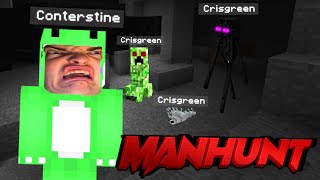 Minecraft Manhunt pero me convierto en mobs | Ft. Conterstine