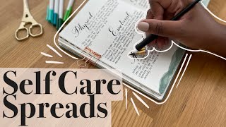 BULLET JOURNAL SELF CARE SPREADS | PLAN WITH ME