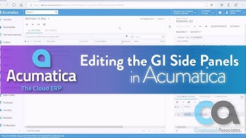 How to Edit the Generic Inquiry Side Panel in Acumatica 2018 R2 (in less than 5 minutes!)